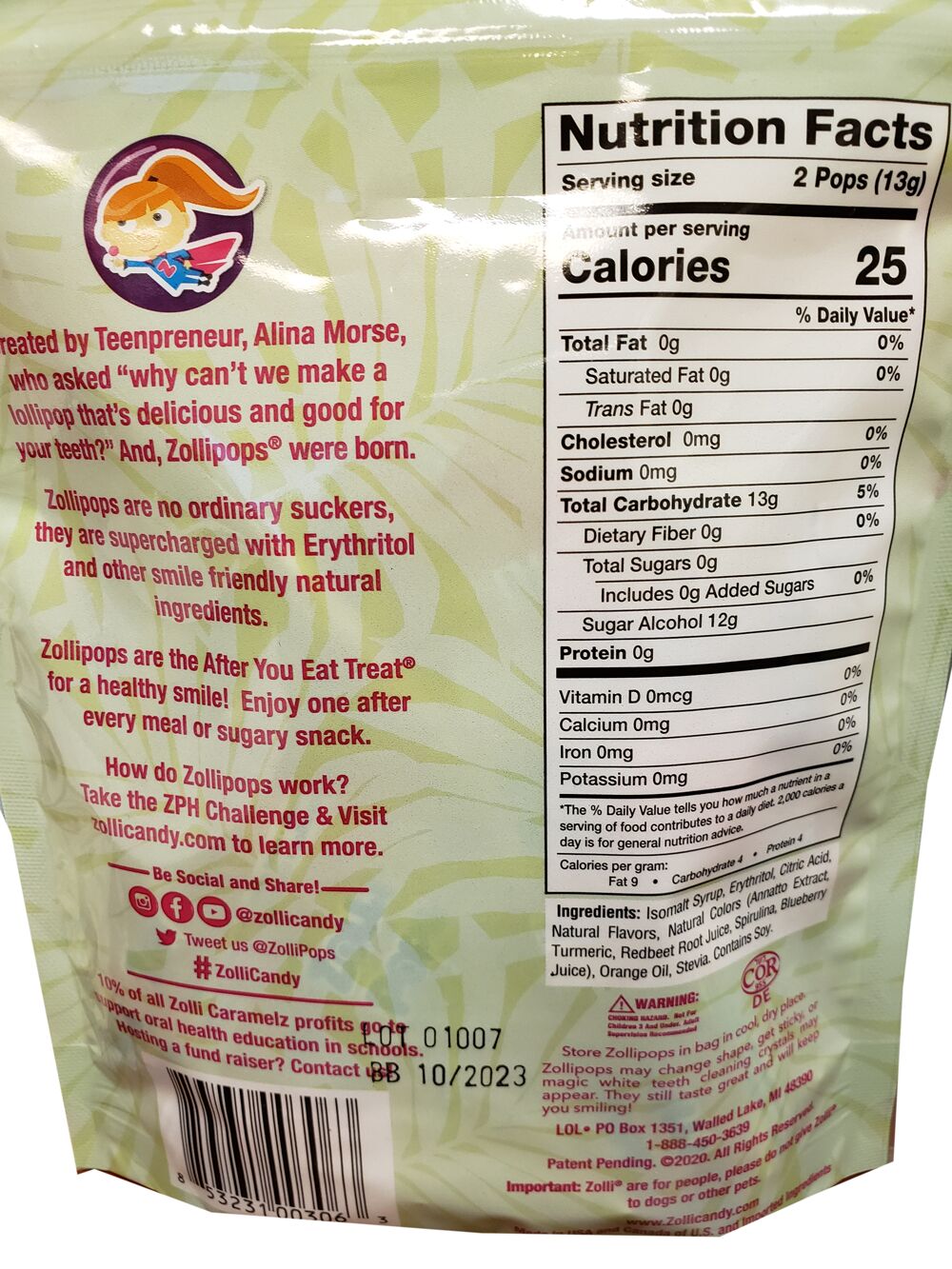 ZolliPops - Tropical Fruit Variety Pack, 5.2 oz