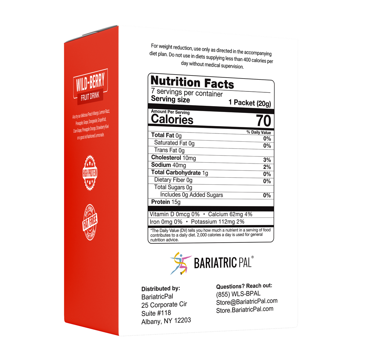 Fruit Protein Drink, Wild Berry, image 2