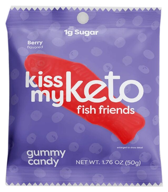 Kiss My Keto Gummies - Fish Friends, Berry, One Bag