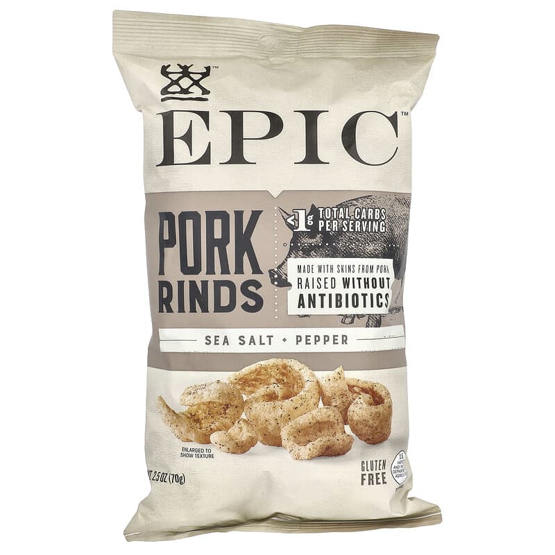 Epic Pork Rinds, 2.5oz - Sea Salt & Pepper One Pack