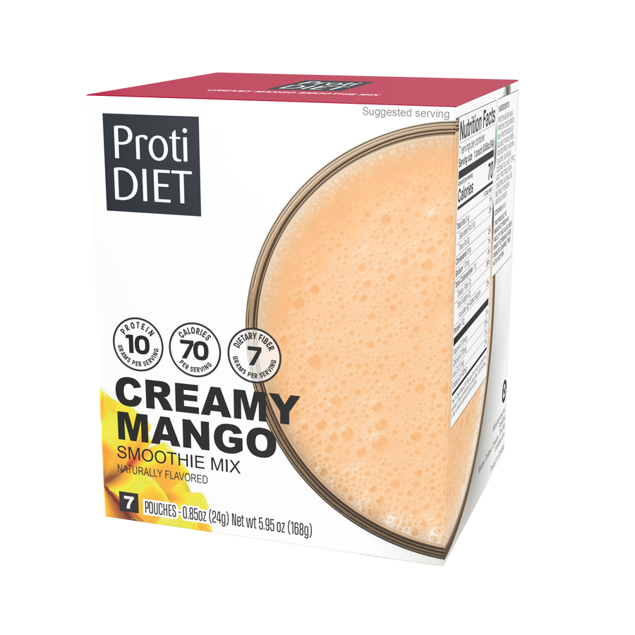 Proti Diet Protein Smoothie Mix, Creamy Mango, 7 Pouches - 1-Pack