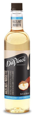 Front package of Da Vinci Sugar Free Syrup, Hazelnut / One Bottle (750ml/25.4 fl oz.)