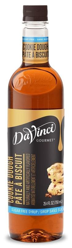 Front package of Da Vinci Sugar Free Syrup, Cookie Dough / One Bottle (750ml/25.4 fl oz.)