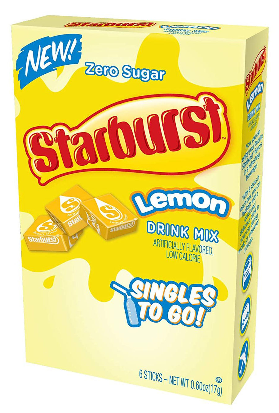 Starburst Zero Sugar Singles-to-Go - Lemon 6 sticks