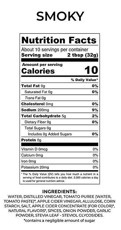 Rib Rack Sugar Free BBQ Sauce - Smoky 11 oz