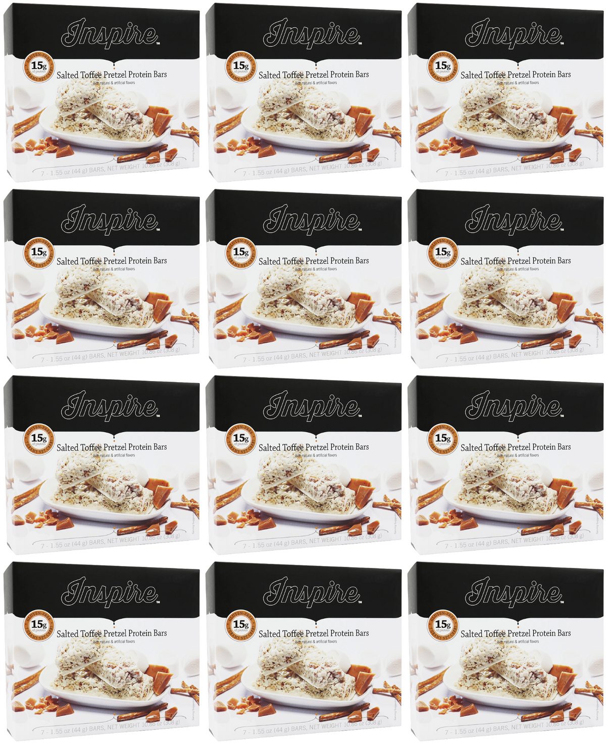 Inspire 15g Protein & Fiber Bars - Salted Toffee Pretzel - High-quality Protein Bars at Store