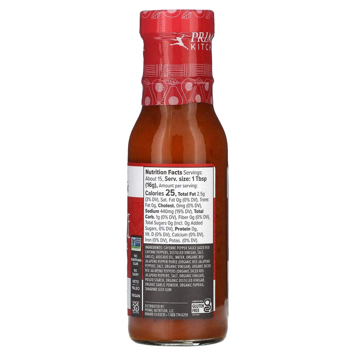 Primal Kitchen Buffalo Sauce, 8.5 fl oz - Hot (CLEARANCE: Best by July 28, 2025)