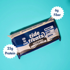 Tide Treats Crispy Rice Protein Bars - Cookies & Cream, One Bar