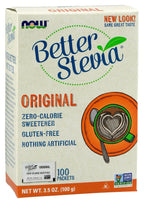 NOW Better Stevia Extract Packets - Original, 100 packets