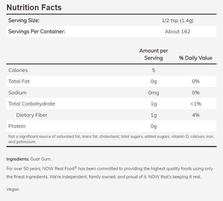 NOW Guar Gum Powder 8 oz.