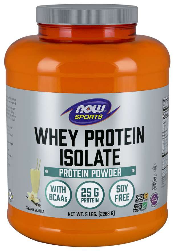 NOW Whey Protein Isolate - Creamy Vanilla, 5 lb.