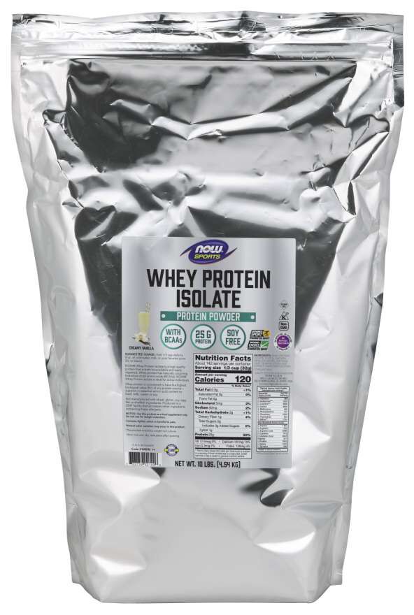 NOW Whey Protein Isolate - Creamy Vanilla, 10 lb.
