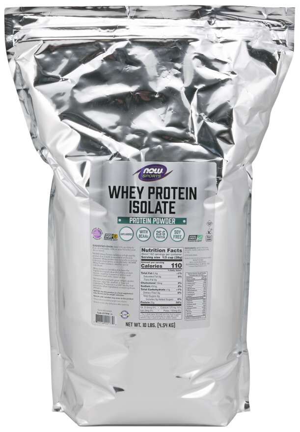 NOW Whey Protein Isolate - Unflavored, 10 lb.