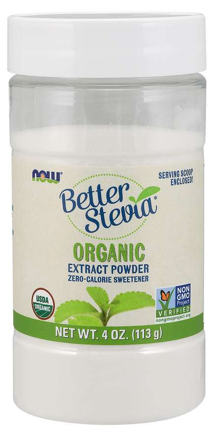 NOW Better Stevia Extract Powder, Organic - 4 oz. (113 g)