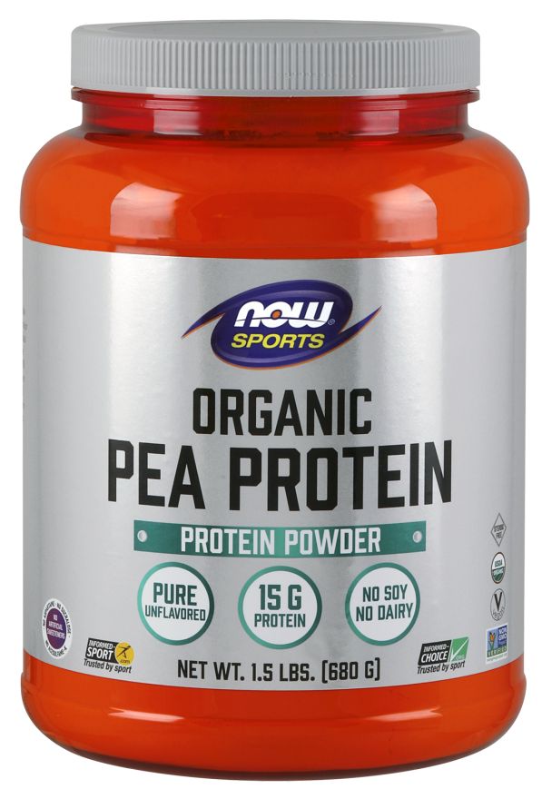NOW Pea Protein, Organic 1.5 lb.