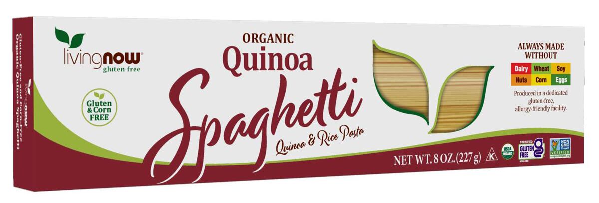 NOW Quinoa Pasta - 8 oz, Spaghetti, Organic