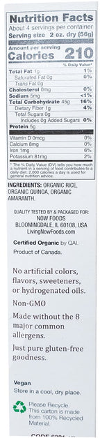 NOW Quinoa Pasta - 8 oz, Macaroni Elbow, Organic