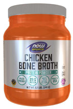 NOW Chicken Bone Broth Powder, 1.2 lbs - Chicken front view of container