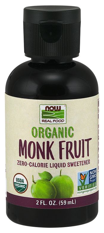 NOW Monk Fruit Liquid Sweetener, Organic - Original (2 fl oz)