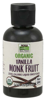 NOW Monk Fruit Liquid Sweetener, Organic - Vanilla (1.8 fl oz)