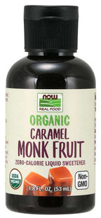 NOW Monk Fruit Liquid Sweetener, Organic - Caramel (1.8 fl oz)