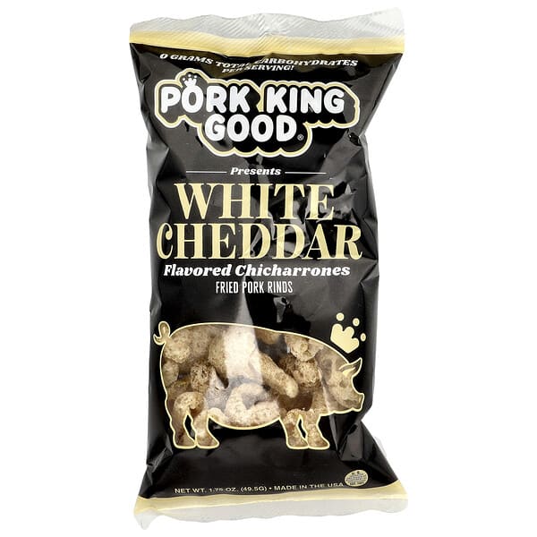 Pork King Good Fried Pork Rinds, 1.75 oz - White Cheddar