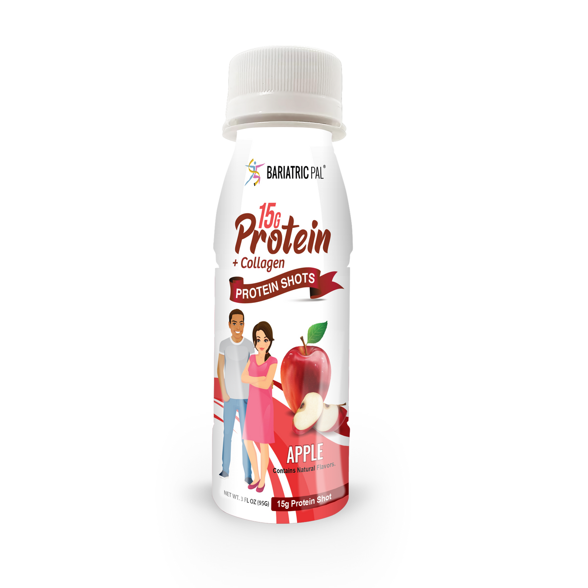 Whey & Collagen Protein Shots, Apple, image 1
