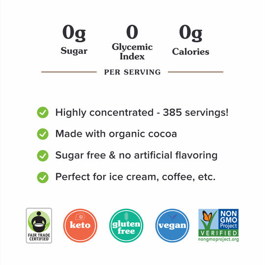 NuNaturals NuStevia Cocoa Syrup 16 fl oz.