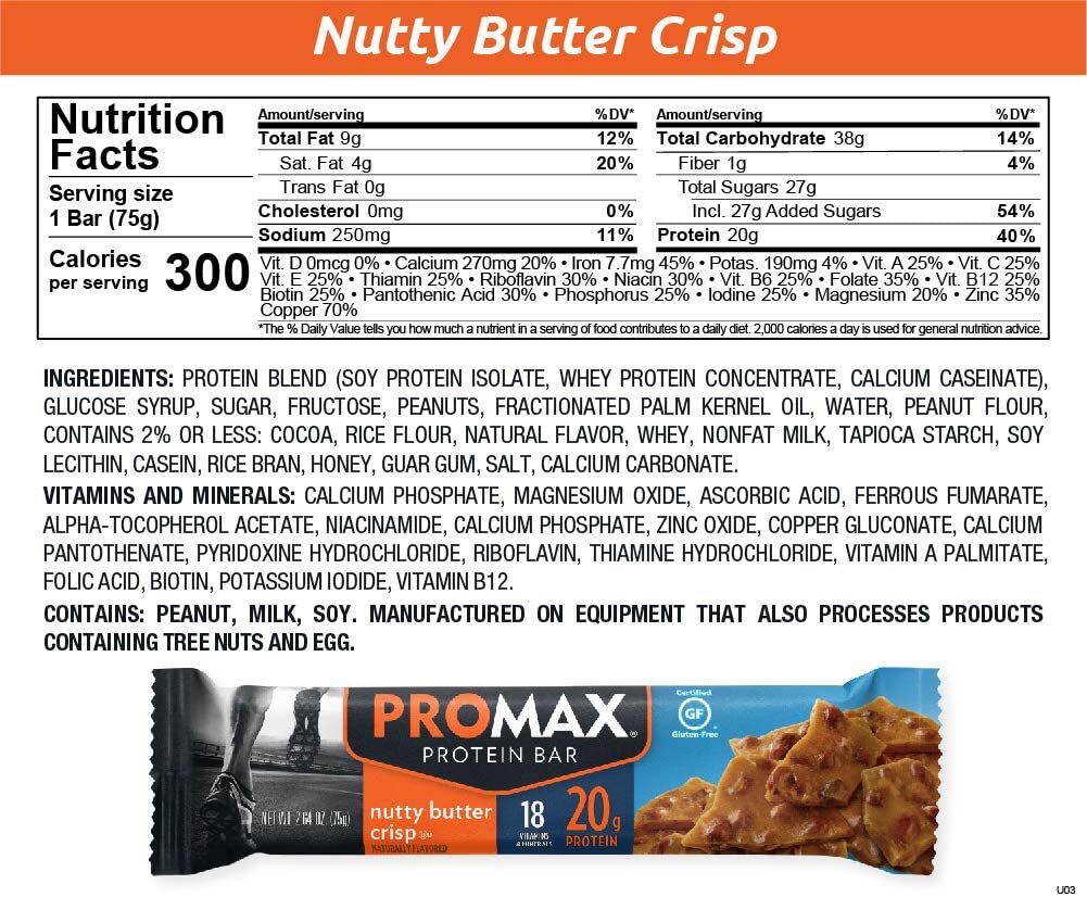 Promax Bars - Nutty Butter Crisp 12 bars