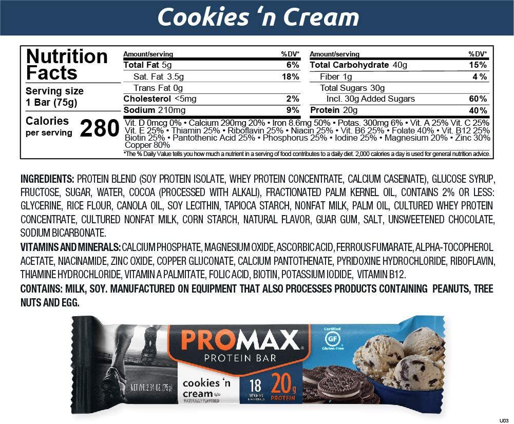 Promax Bars - Cookies n' Cream 12 bars