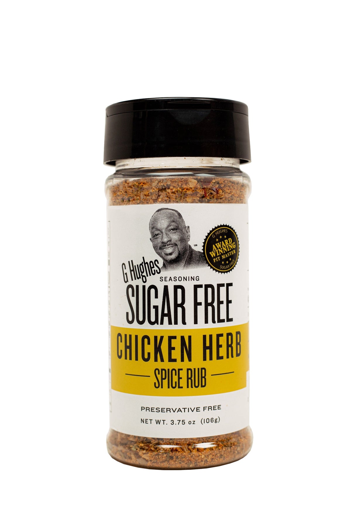 G Hughes Smokehouse Sugar Free Spice Rubs, Chicken Herb, 3.75oz / 1 Bottle.