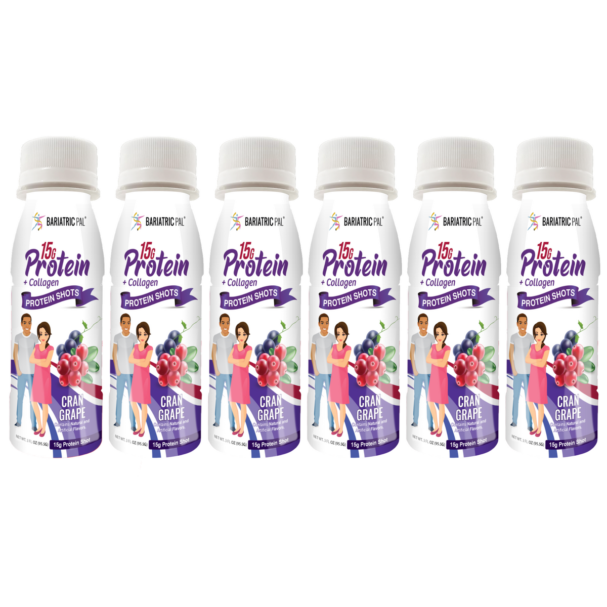 Whey & Collagen Protein Shots, Cran Grape, image 4