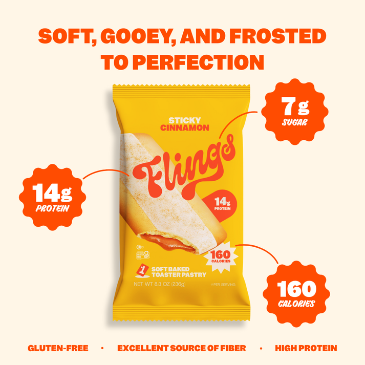 Flings Toaster Pastries - Sticky Cinnamon