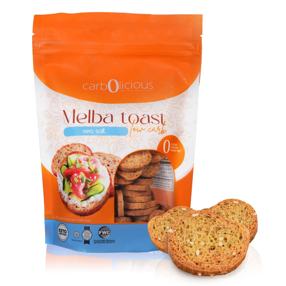 Carbolicious Low Carb Melba Toast - Sea Salt One Bag