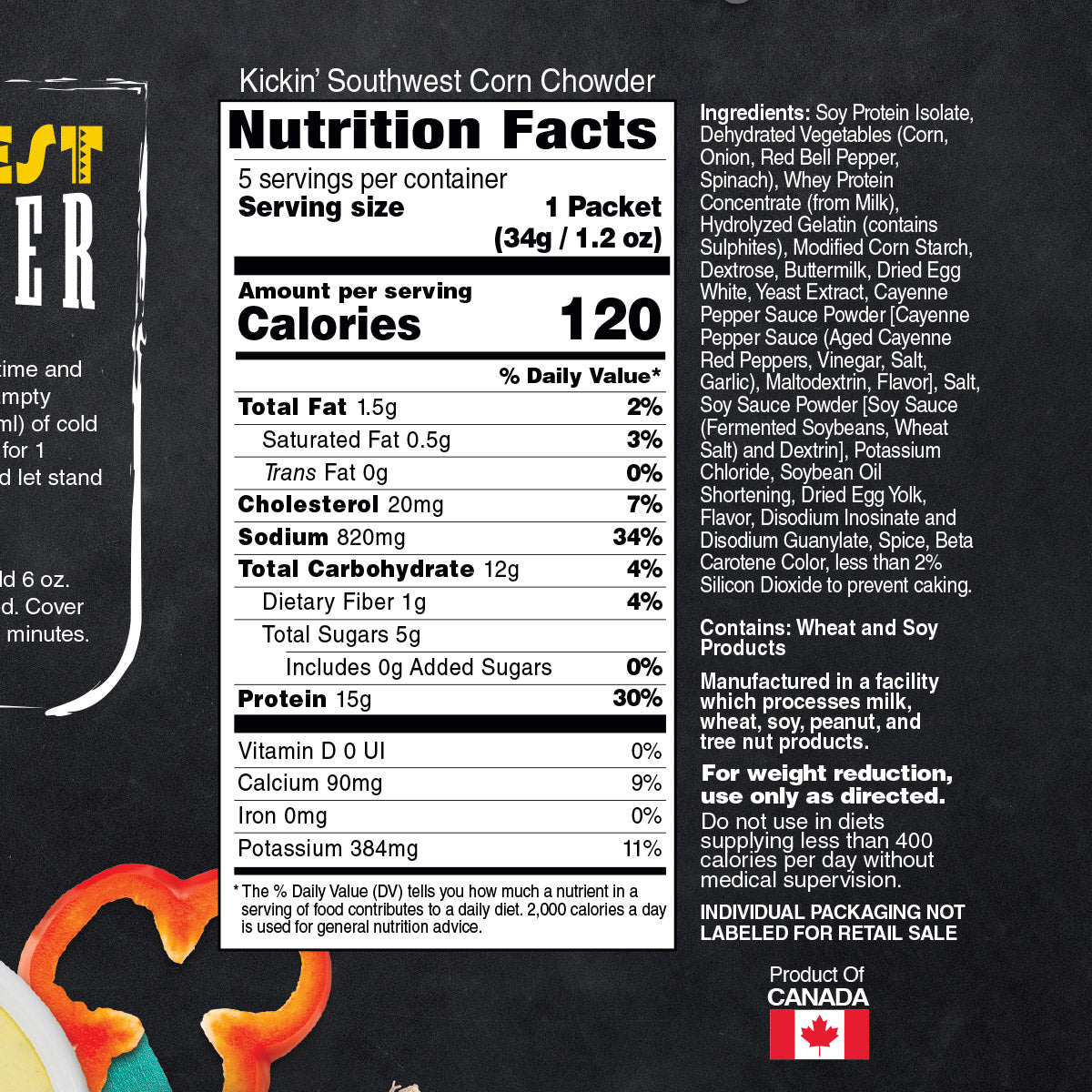 Inspire Southwest Corn Chowder - 15g Protein - High-quality Hot Meals at Store
