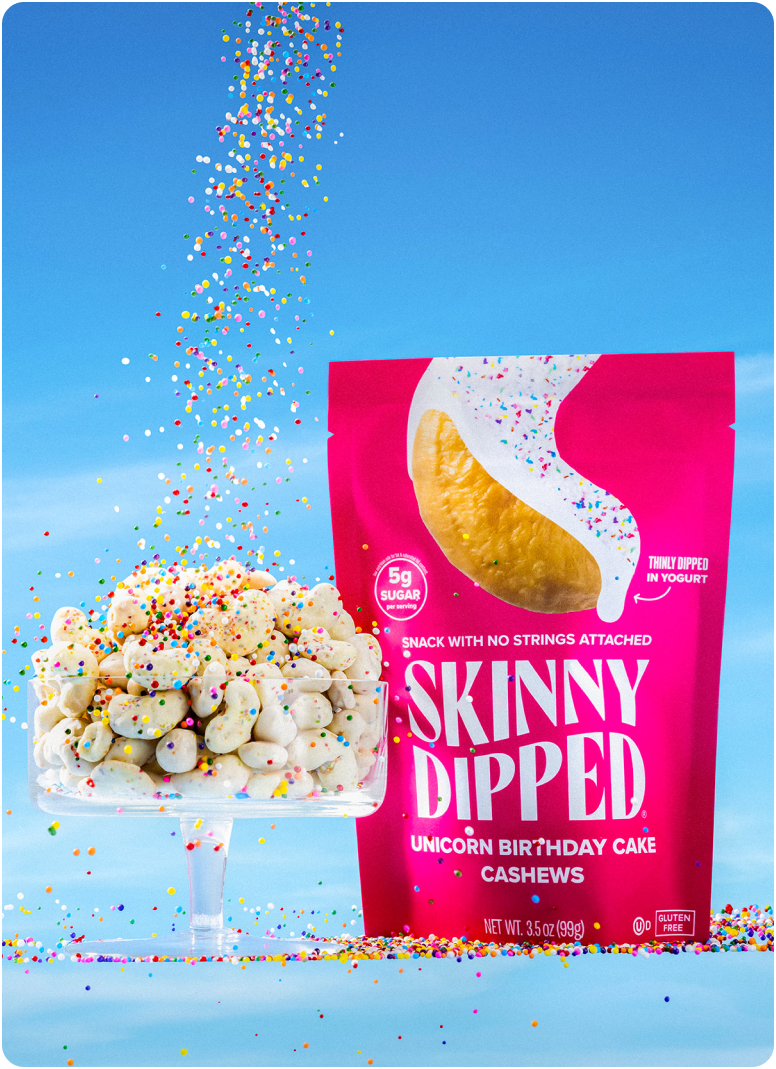 SkinnyDipped Cashews, 3.5 oz - Unicorn Birthday Cake