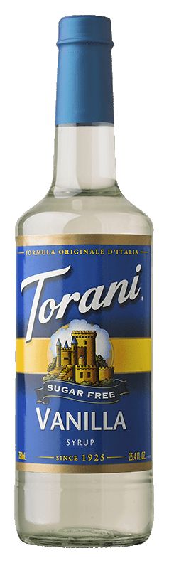 Torani Sugar Free Syrup, Vanilla / 750 ml (25.4 oz).