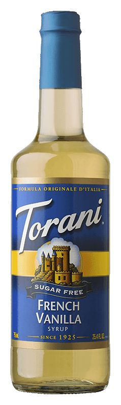 Torani Sugar Free Syrup, French Vanilla / 750 ml (25.4 oz).
