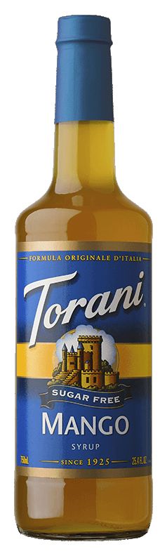 Torani Sugar Free Syrup, Mango / 750 ml (25.4 oz).