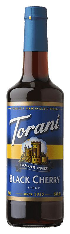 Torani Sugar Free Syrup, Black Cherry / 750 ml (25.4 oz).