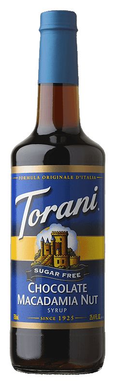 Torani Sugar Free Syrup, Chocolate Macadamia Nut / 750 ml (25.4 oz).