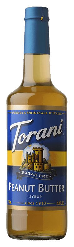 Torani Sugar Free Syrup, Peanut Butter / 750 ml (25.4 oz).