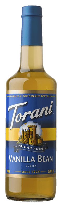 Torani Sugar Free Syrup, Vanilla Bean / 750 ml (25.4 oz).