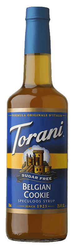 Torani Sugar Free Syrup, Belgian Cookie / 750 ml (25.4 oz).