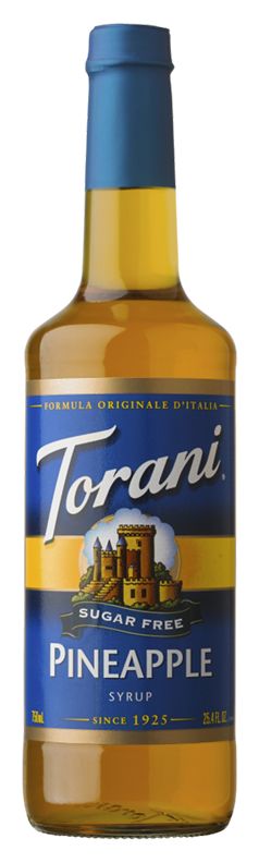 Torani Sugar Free Syrup, Pineapple / 750 ml (25.4 oz).