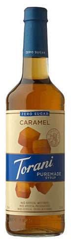 Torani Puremade Zero Sugar Syrup - Caramel 750 ml (25.4 oz)