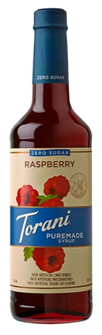 Torani Puremade Zero Sugar Syrup - Raspberry 750 ml (25.4 oz)