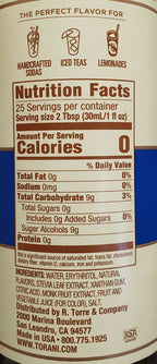 Torani Puremade Zero Sugar Syrup - Peach 750 ml (25.4 oz)