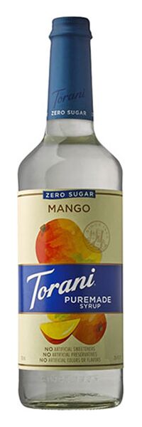 Torani Puremade Zero Sugar Syrup - Mango 750 ml (25.4 oz)
