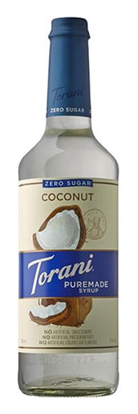 Torani Puremade Zero Sugar Syrup - Coconut 750 ml (25.4 oz)